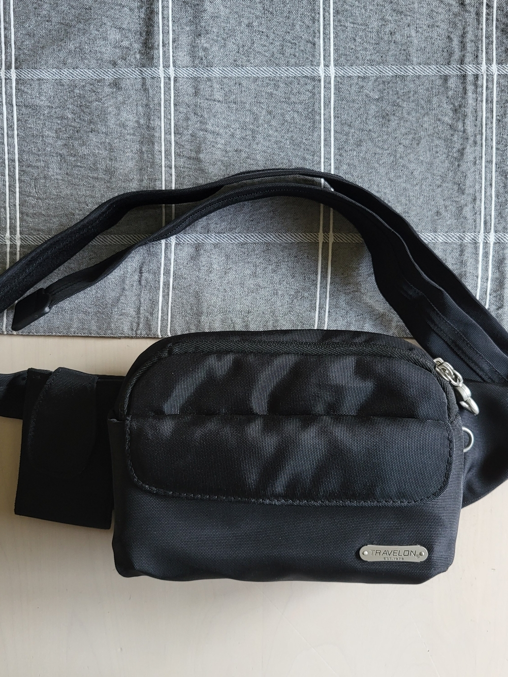Travelon Black Sling Waist Bag - Compact Everyday Carry